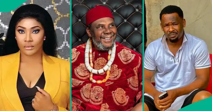 Angela Okorie Shares Video of Her Final Confrontation with Zubby Michael and Reveals Pete Edochie’s Role in Their Reunion.