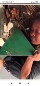 A woman Almost Lost Her Head Standing Close To The Grinder Which Pulled Her Long Hair.